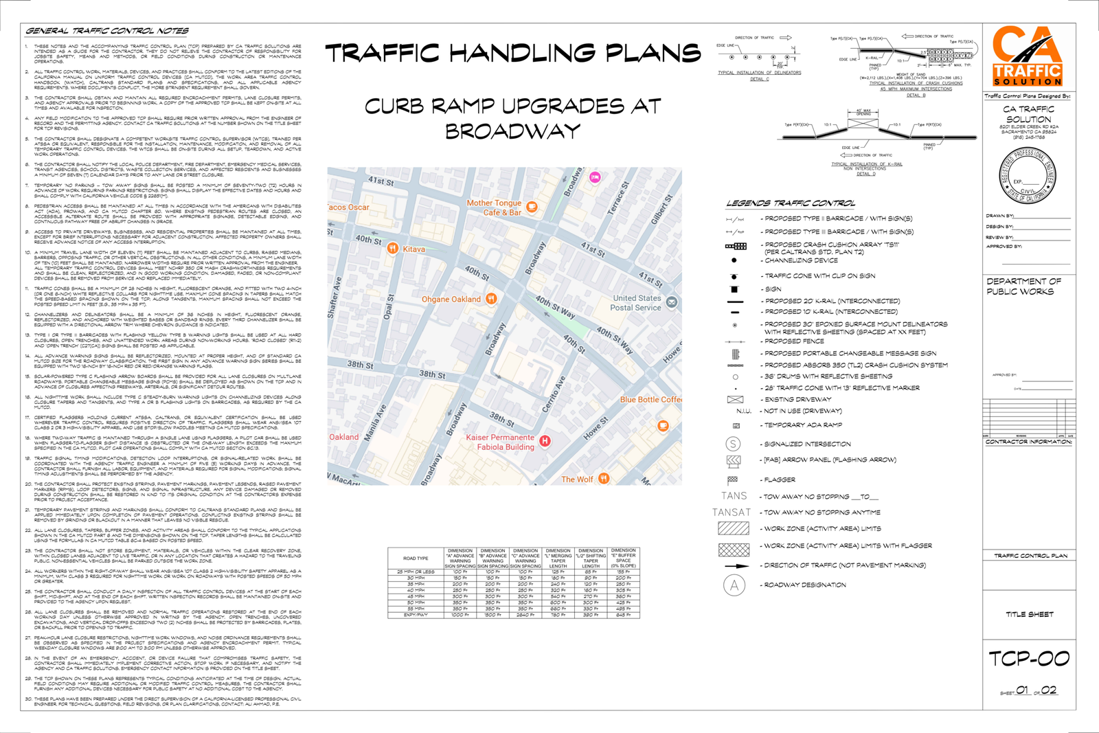 Traffic Handling Plan sample