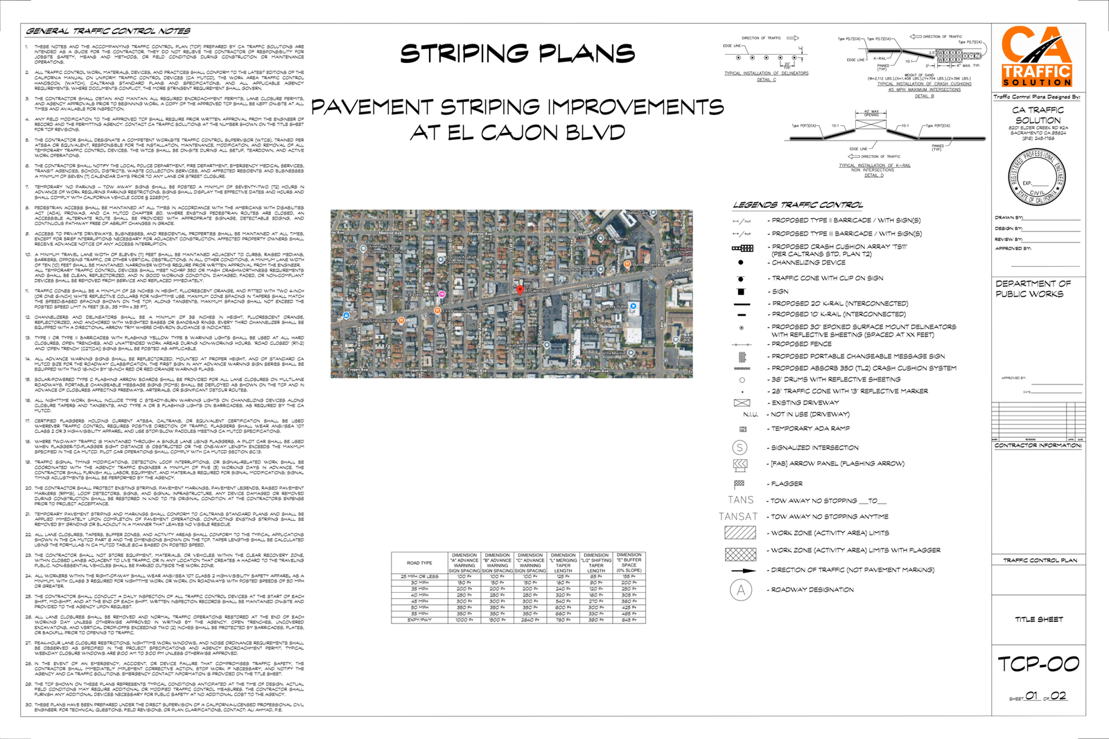 Striping Plan sample