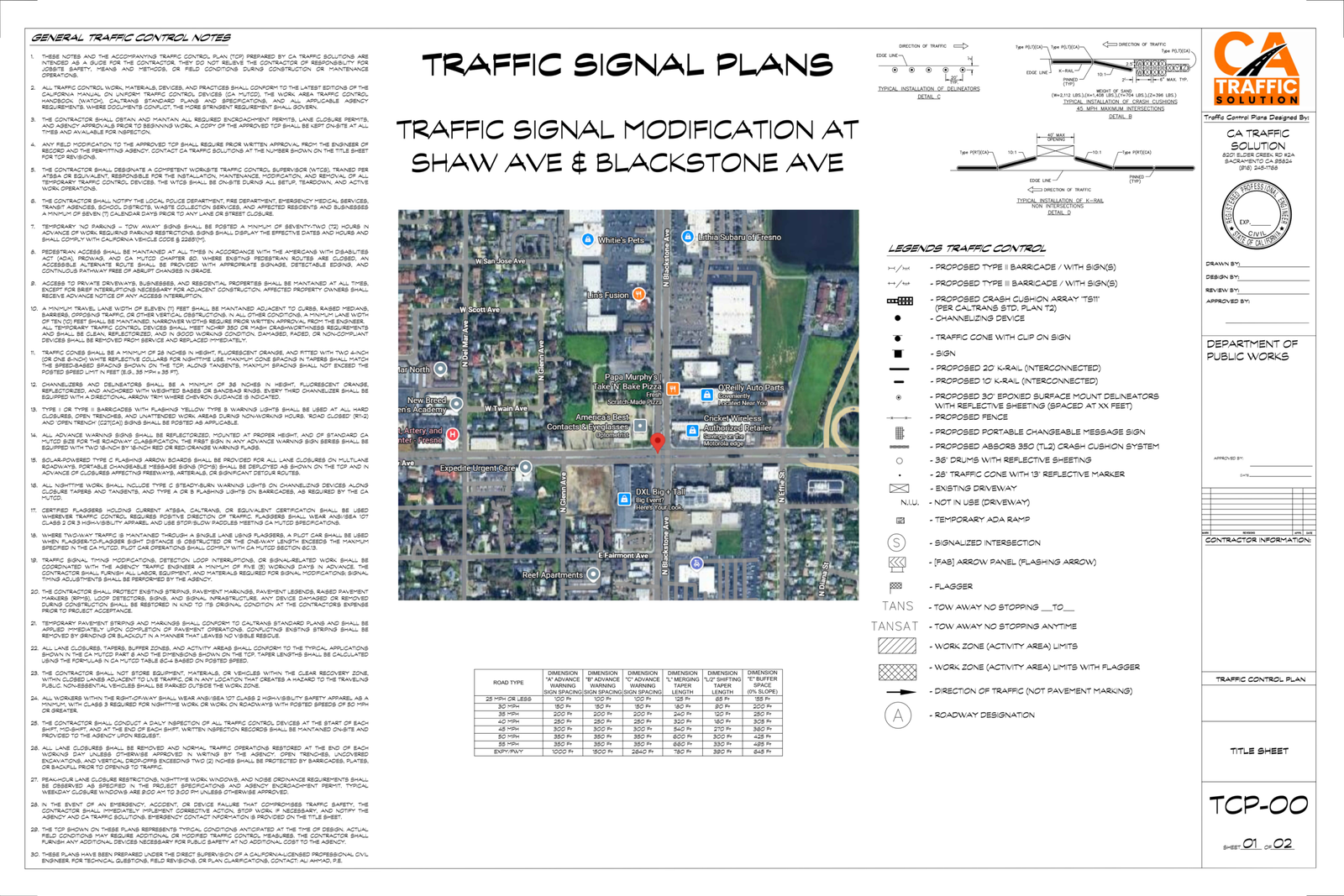 Traffic Signal Plan sample